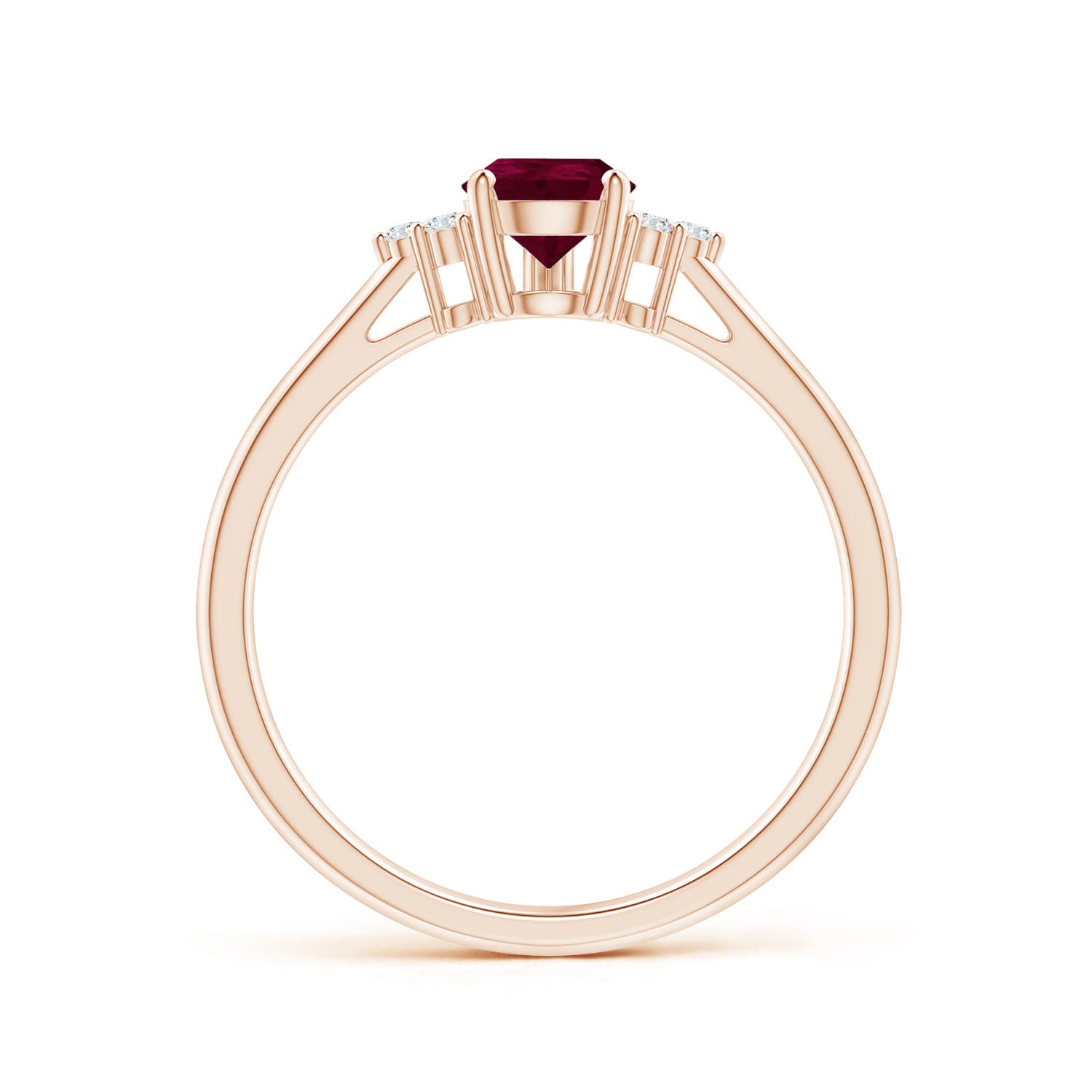 A - Ruby / 0.86 CT / 14 KT Rose Gold