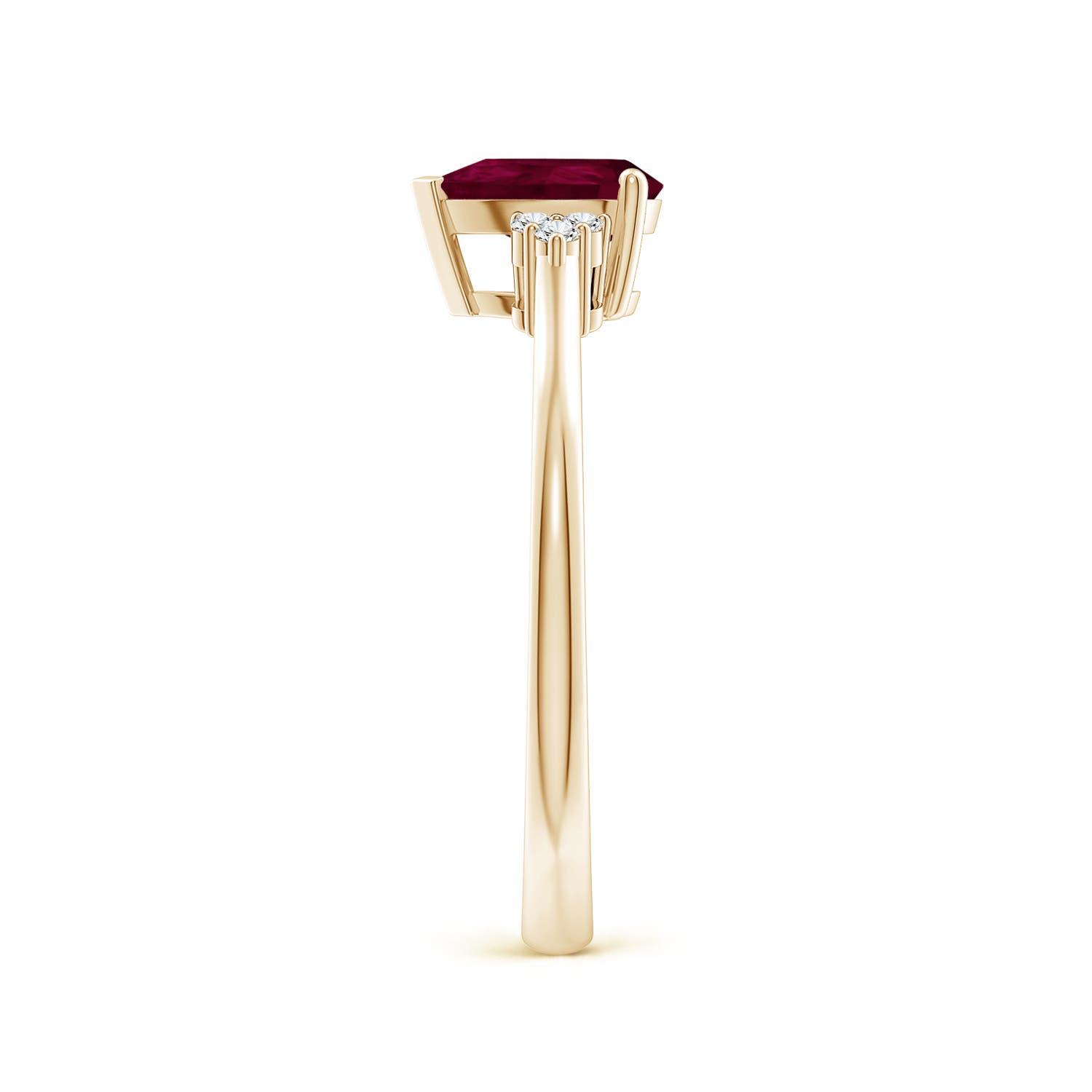 A - Ruby / 0.86 CT / 14 KT Yellow Gold