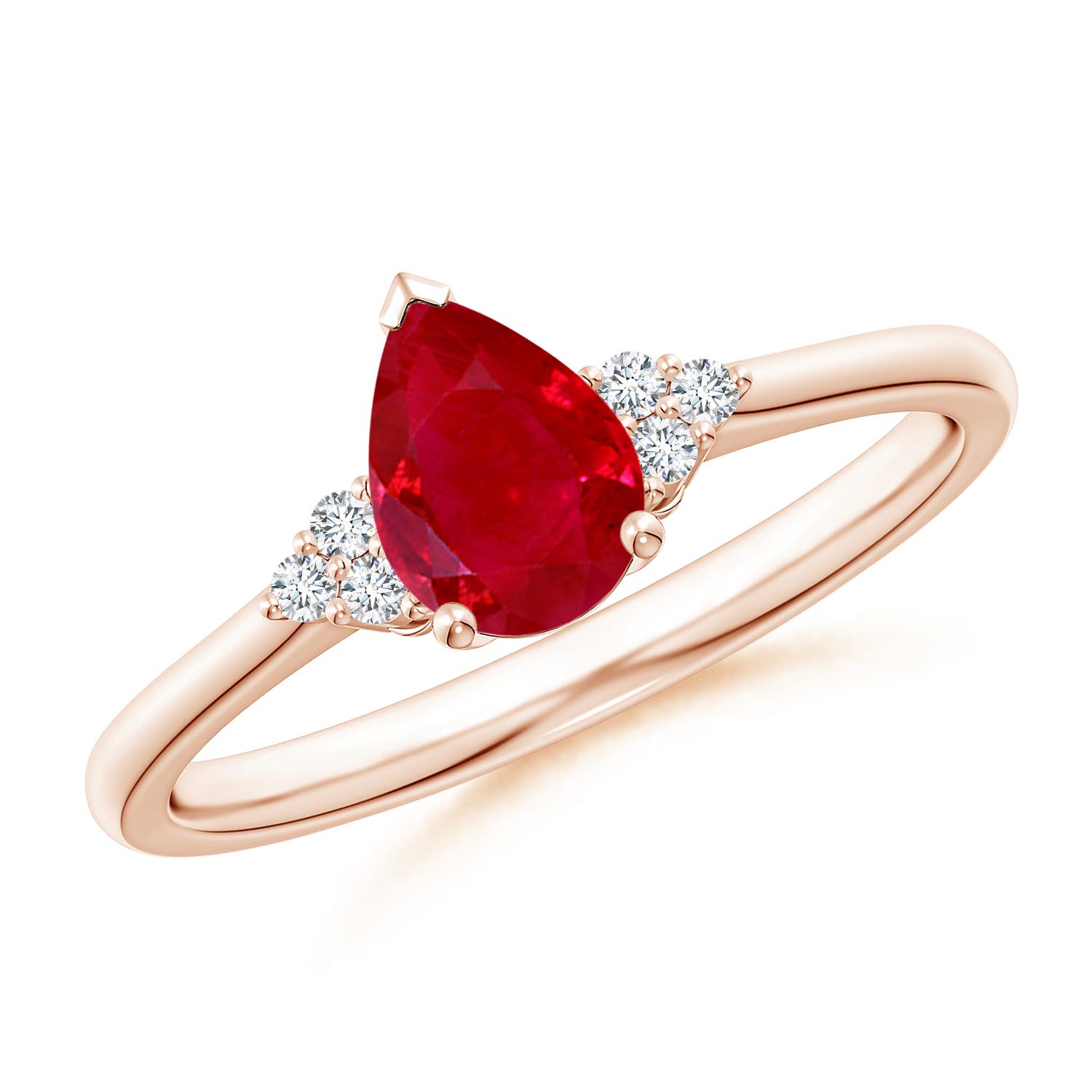 AAA - Ruby / 0.86 CT / 14 KT Rose Gold