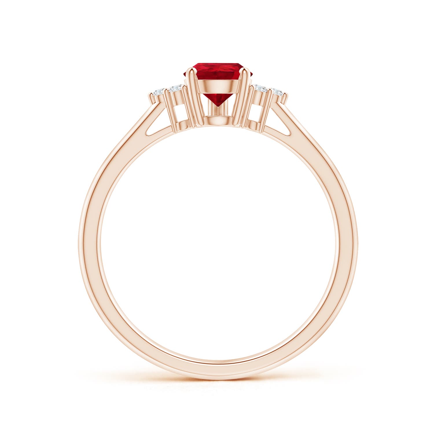 AAA - Ruby / 0.86 CT / 14 KT Rose Gold