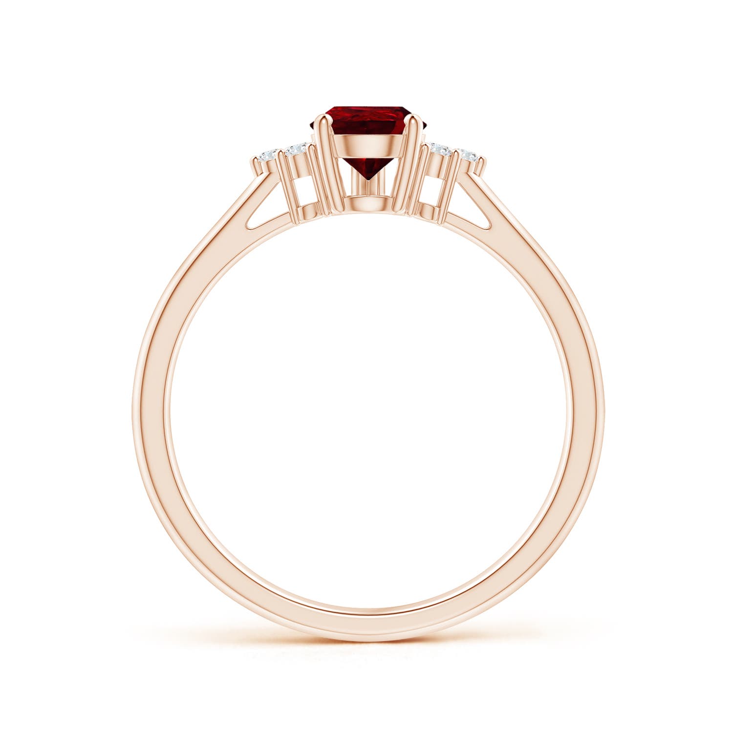 AAAA - Ruby / 0.86 CT / 14 KT Rose Gold