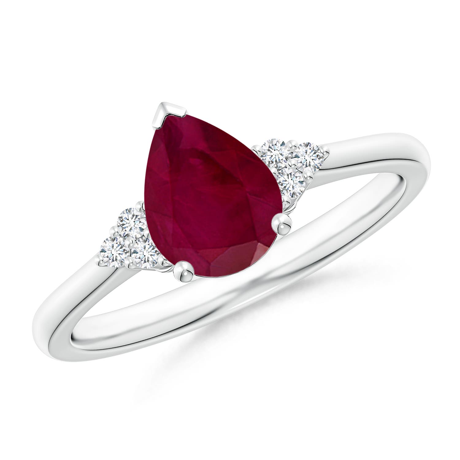 A - Ruby / 1.22 CT / 14 KT White Gold