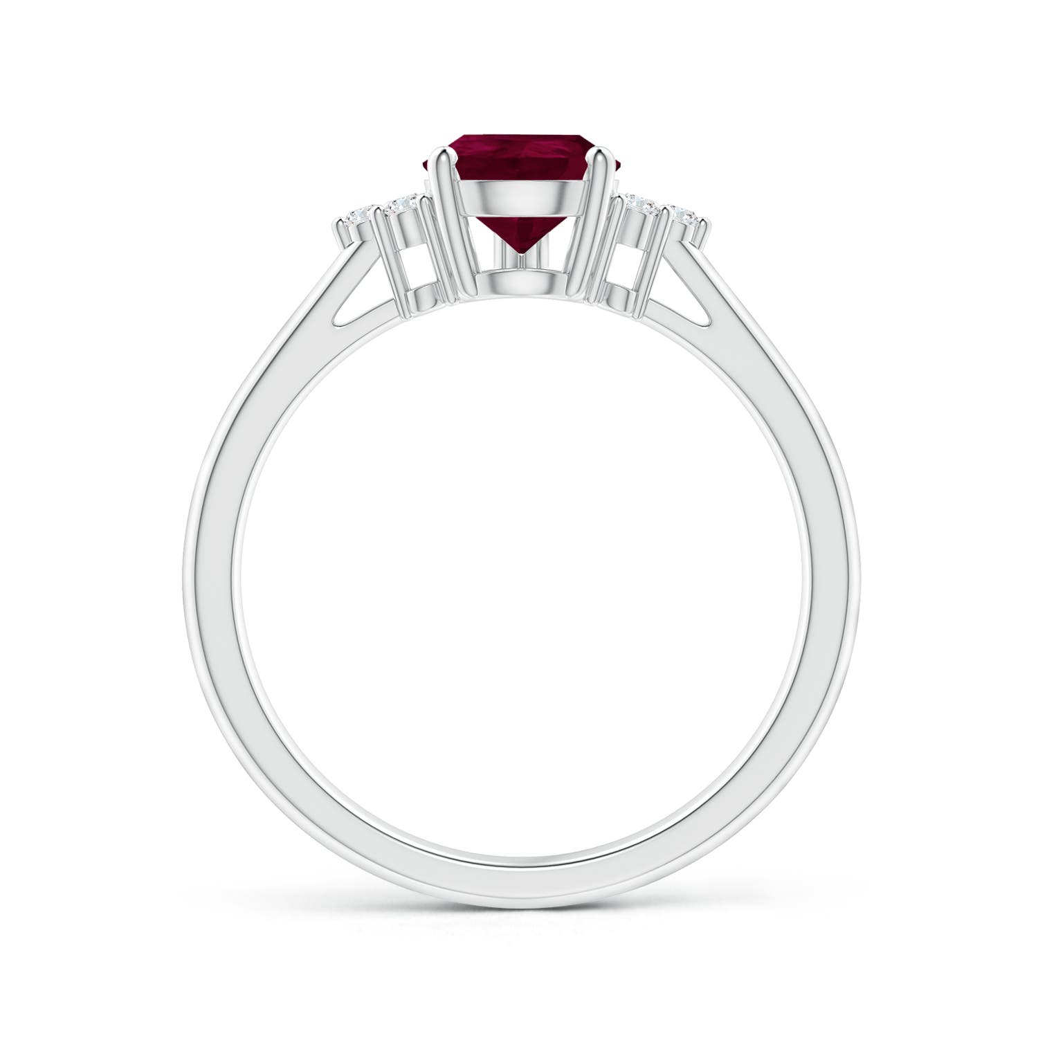 A - Ruby / 1.22 CT / 14 KT White Gold