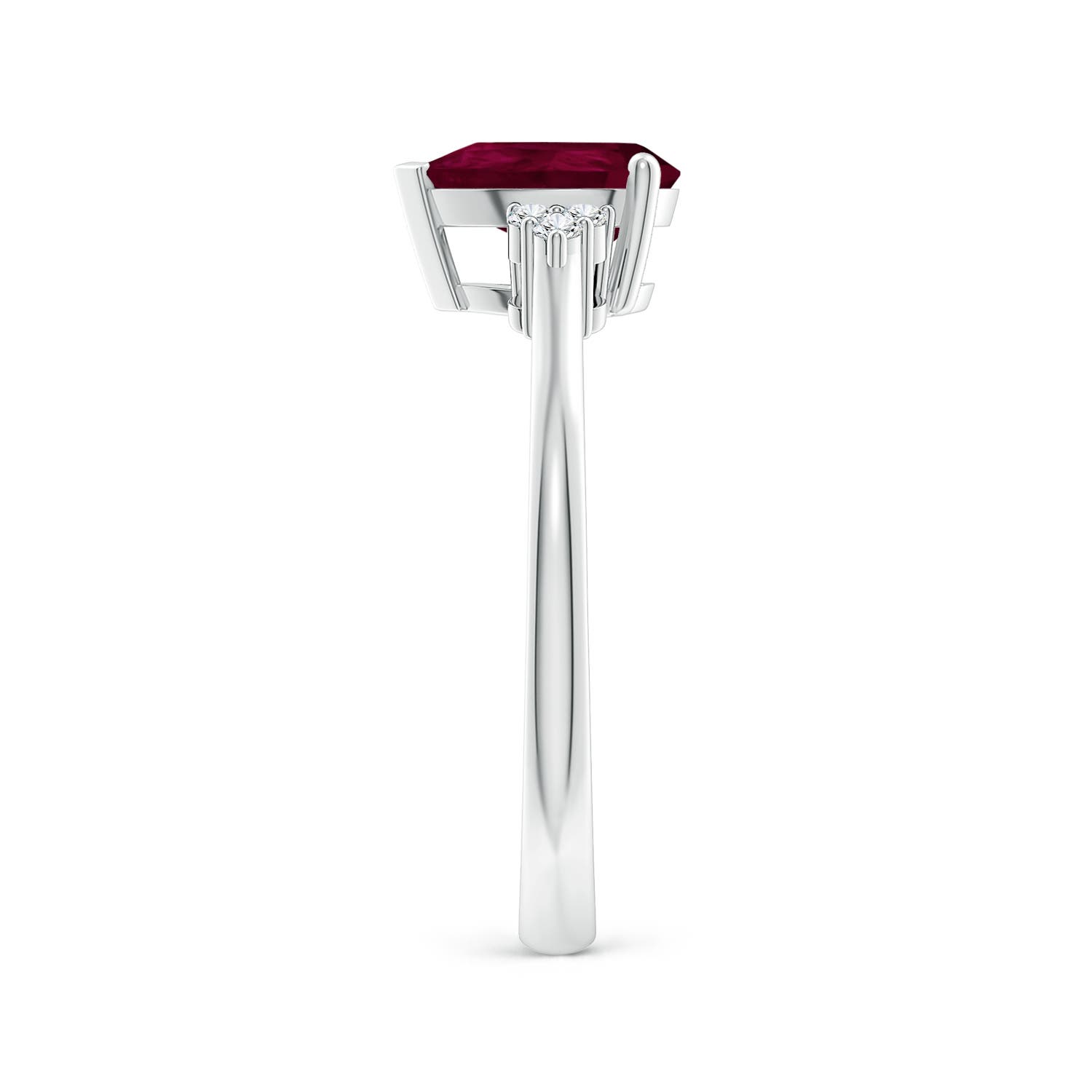 A - Ruby / 1.22 CT / 14 KT White Gold