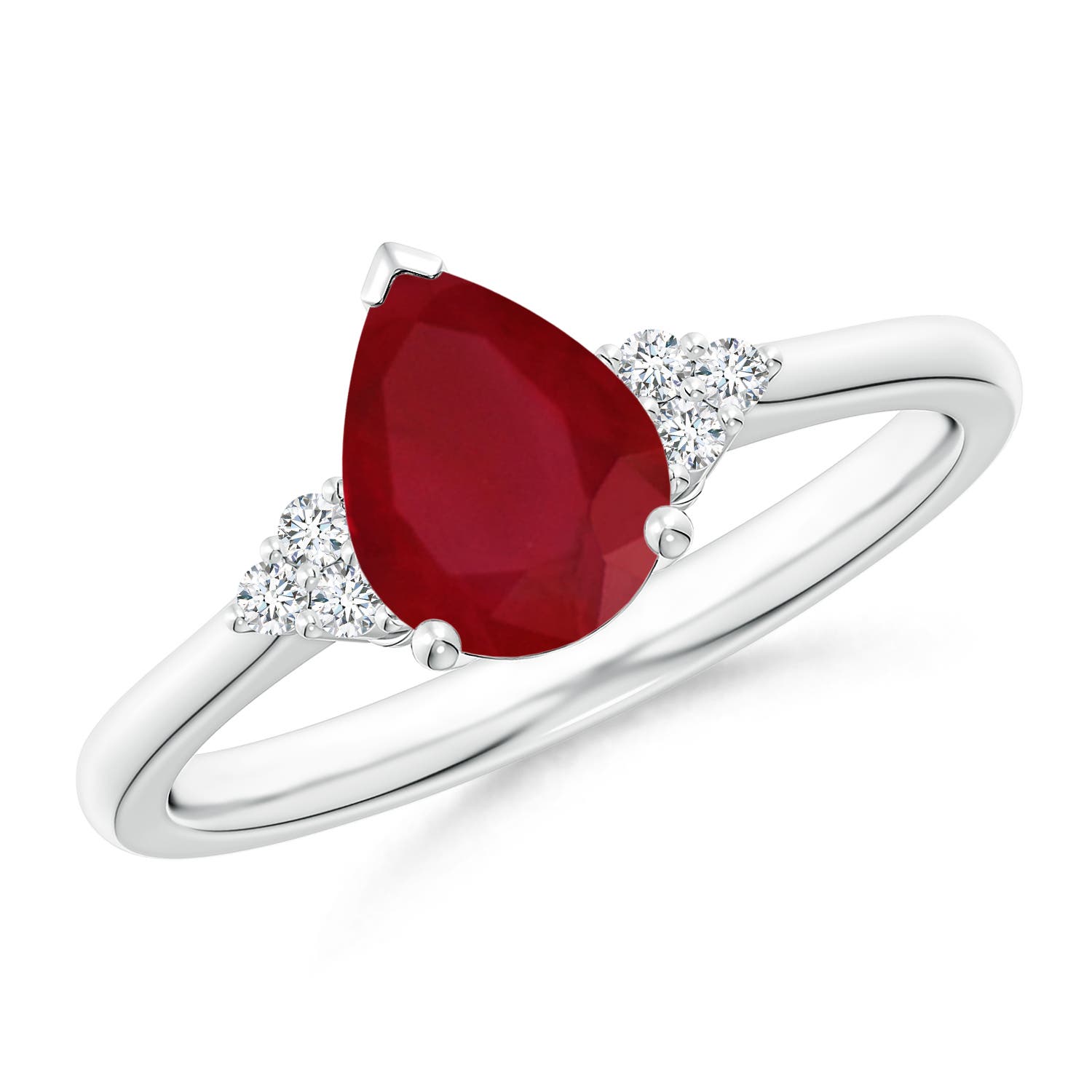 AA - Ruby / 1.22 CT / 14 KT White Gold