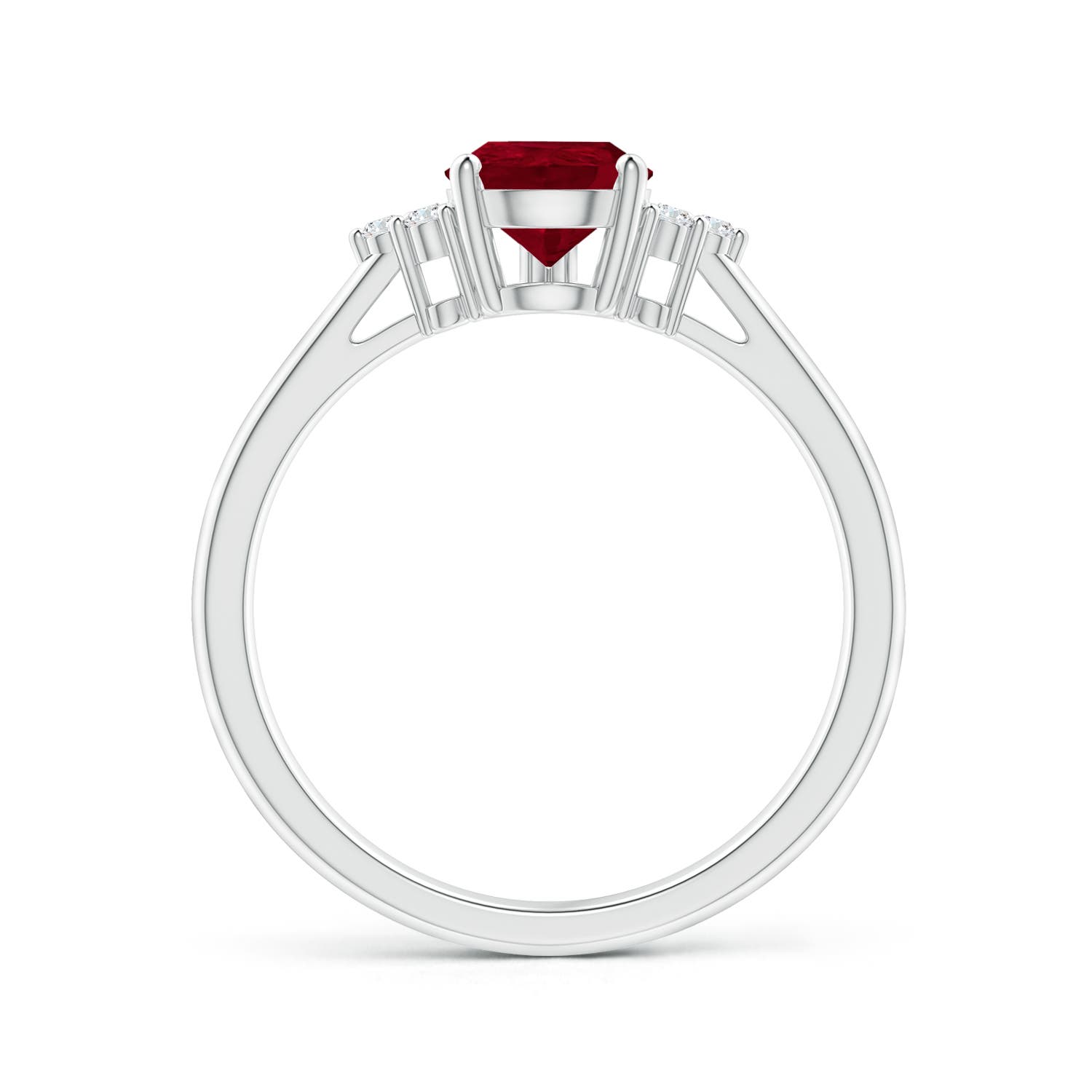 AA - Ruby / 1.22 CT / 14 KT White Gold