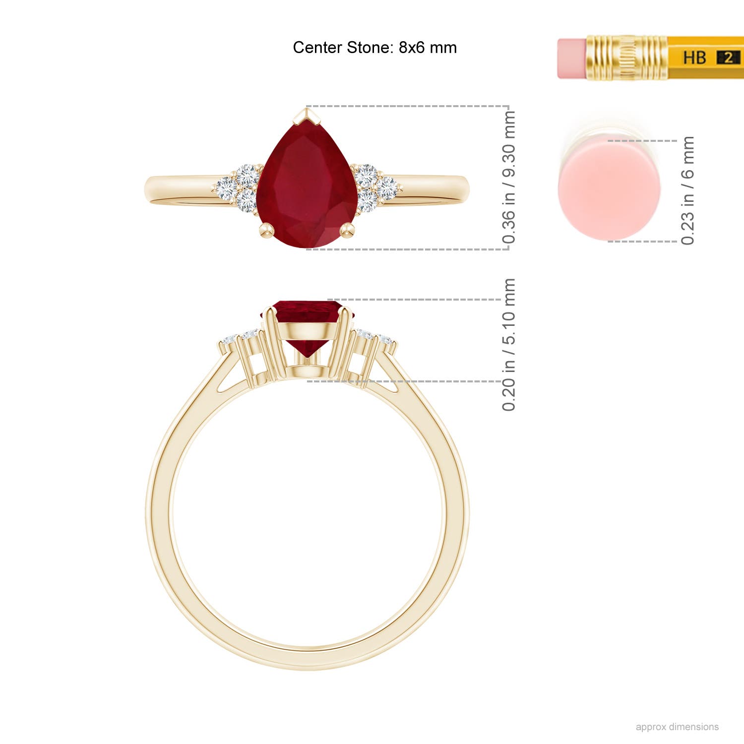 AA - Ruby / 1.22 CT / 14 KT Yellow Gold