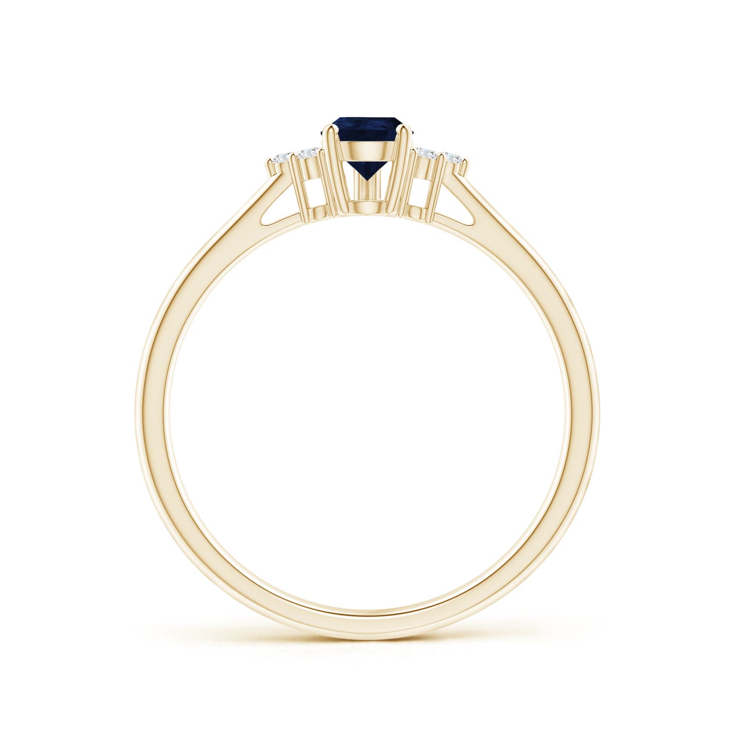 A - Blue Sapphire / 0.45 CT / 14 KT Yellow Gold