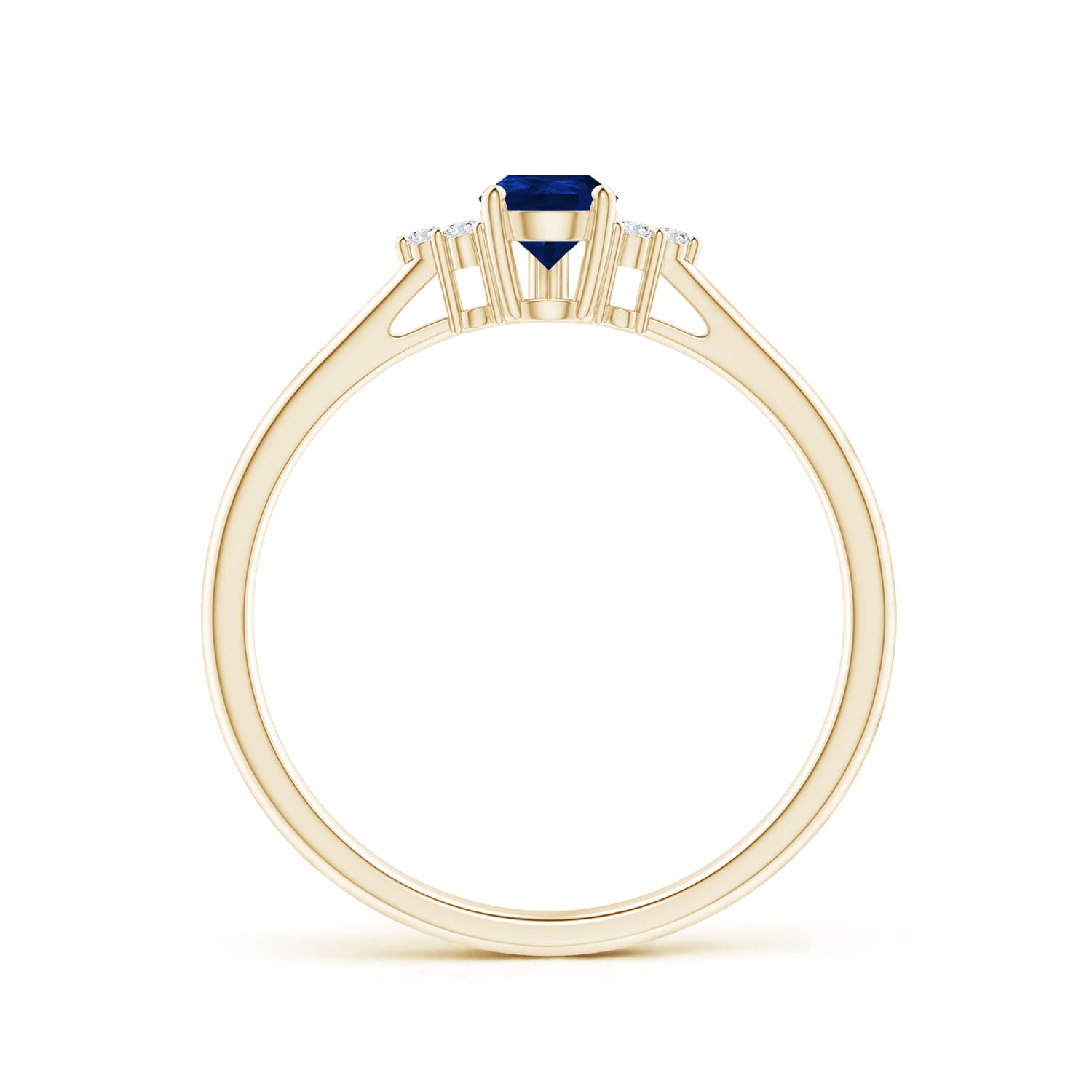 AA - Blue Sapphire / 0.45 CT / 14 KT Yellow Gold