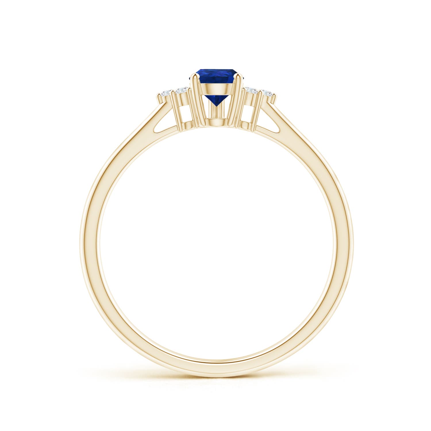 AAA - Blue Sapphire / 0.45 CT / 14 KT Yellow Gold