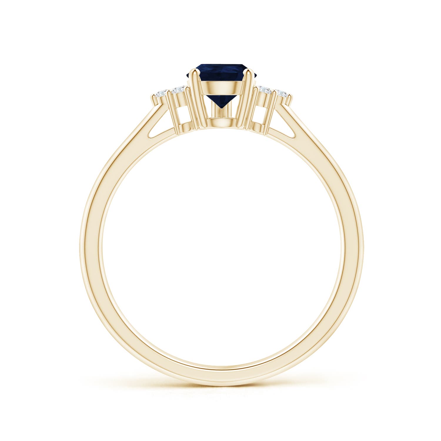 A - Blue Sapphire / 0.81 CT / 14 KT Yellow Gold