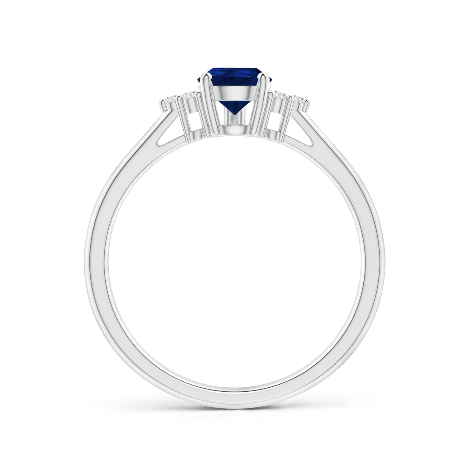 AA - Blue Sapphire / 0.81 CT / 14 KT White Gold