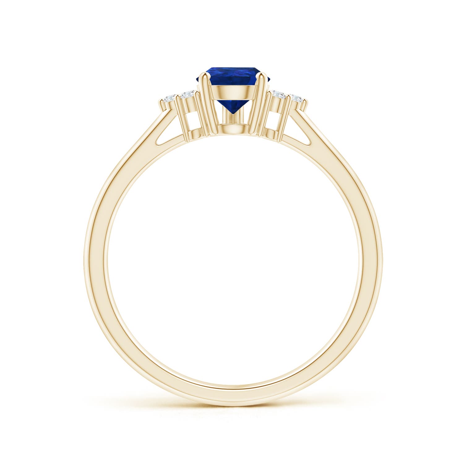 AAA - Blue Sapphire / 0.81 CT / 14 KT Yellow Gold