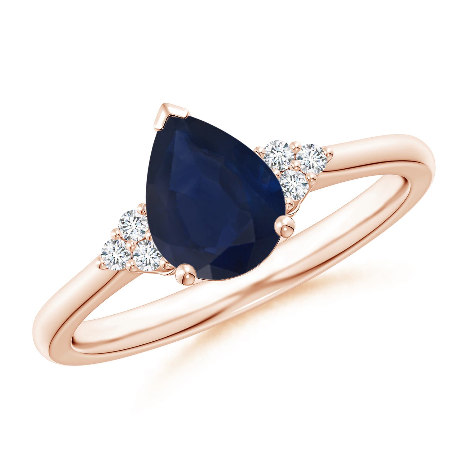 A - Blue Sapphire / 1.22 CT / 14 KT Rose Gold