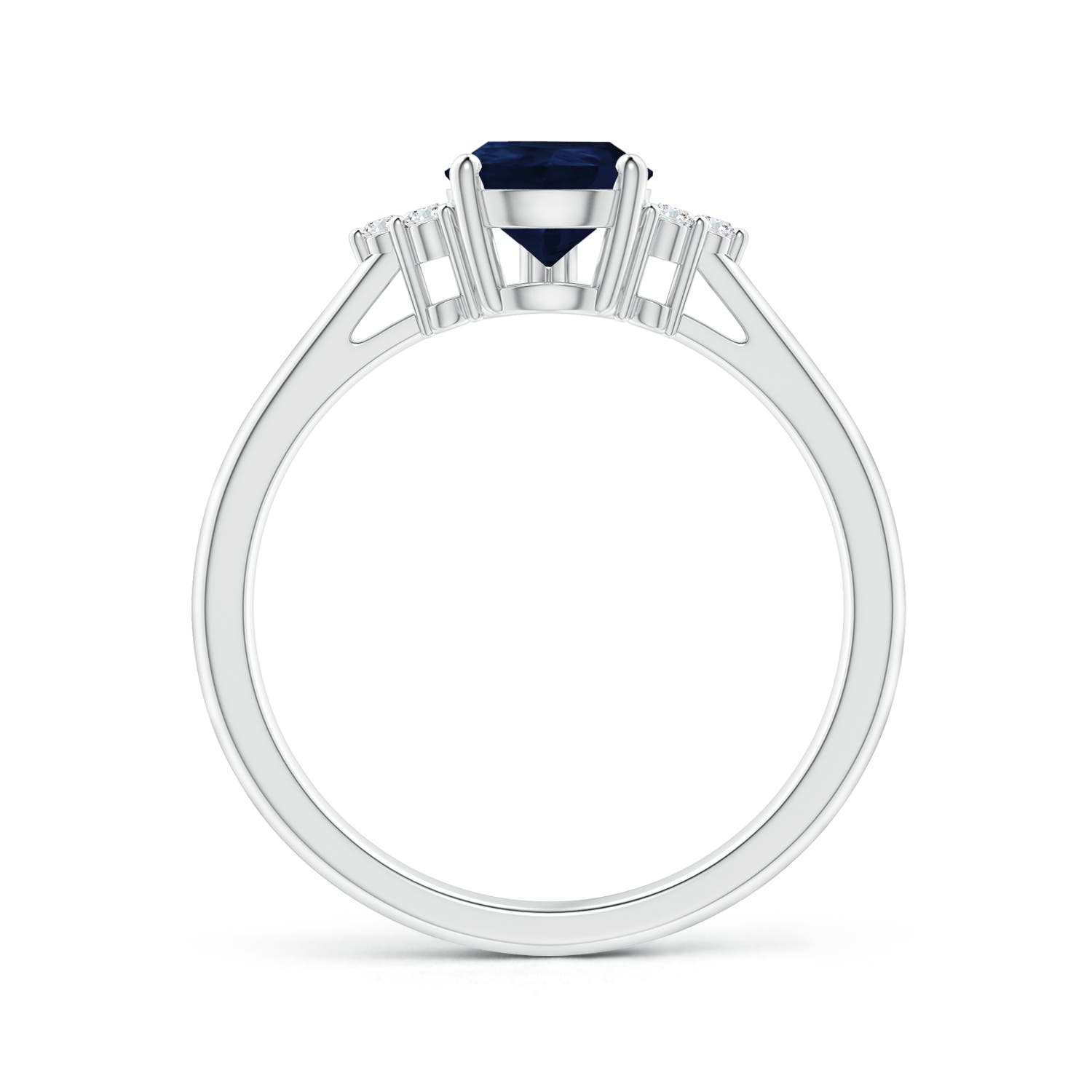 A - Blue Sapphire / 1.22 CT / 14 KT White Gold