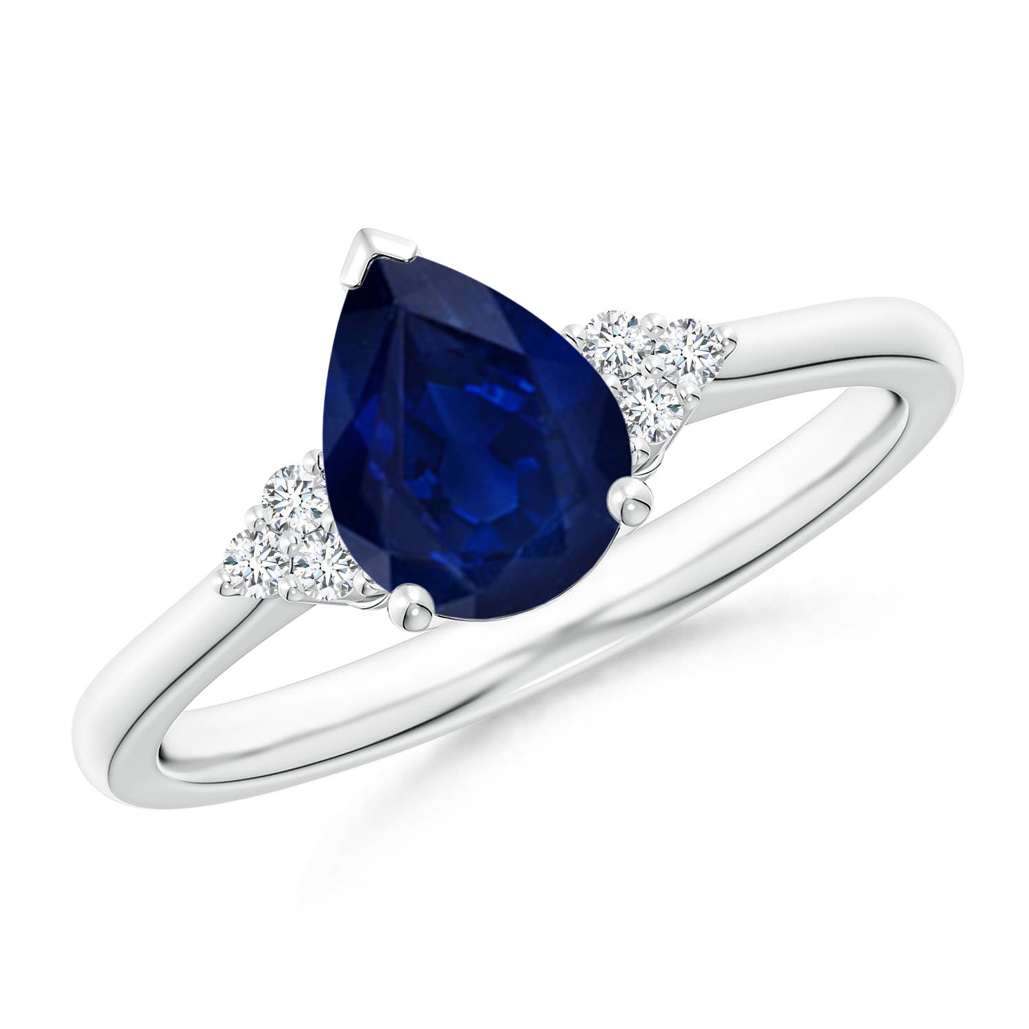 AA - Blue Sapphire / 1.22 CT / 14 KT White Gold