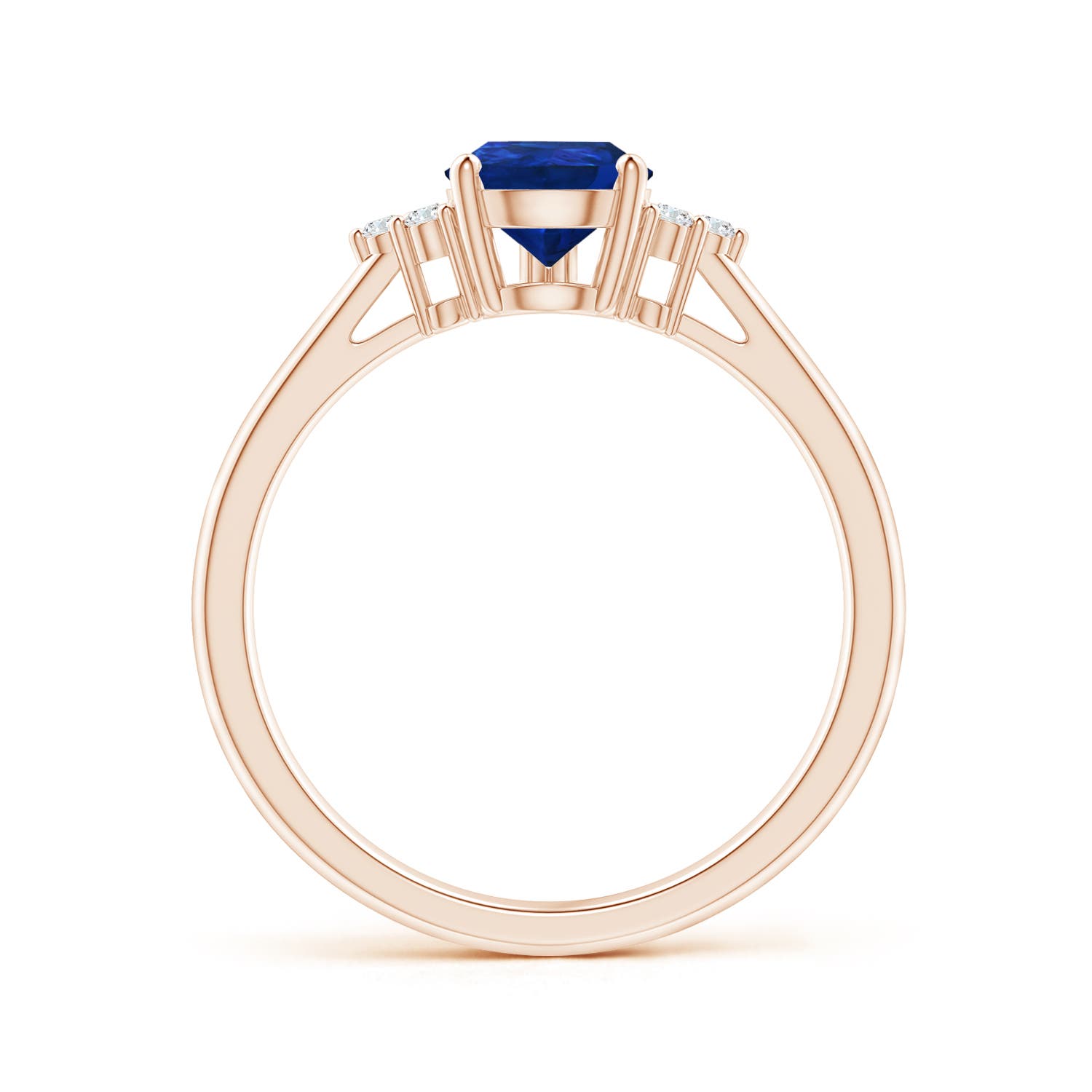 AAA - Blue Sapphire / 1.22 CT / 14 KT Rose Gold