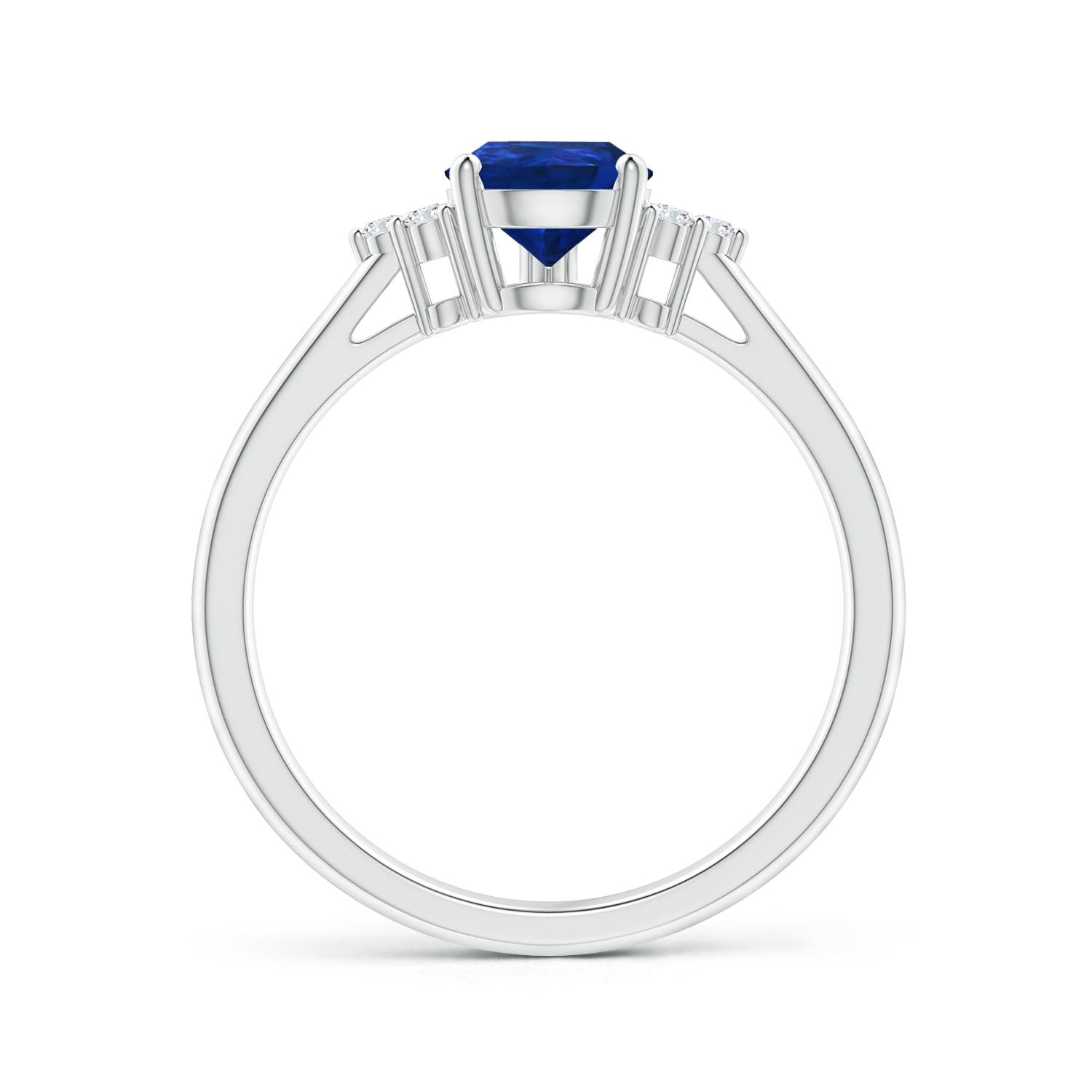 AAA - Blue Sapphire / 1.22 CT / 14 KT White Gold