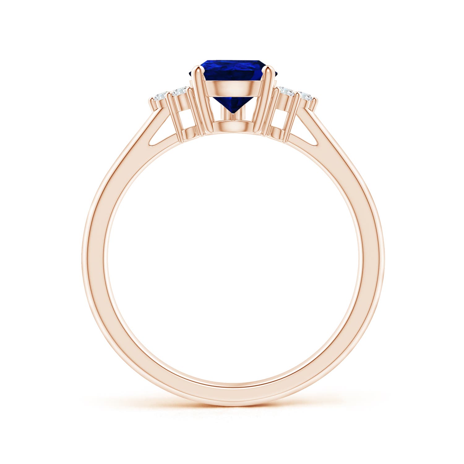 AAAA - Blue Sapphire / 1.22 CT / 14 KT Rose Gold