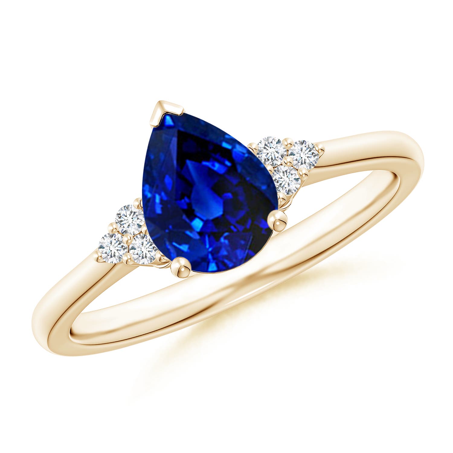 AAAA - Blue Sapphire / 1.22 CT / 14 KT Yellow Gold