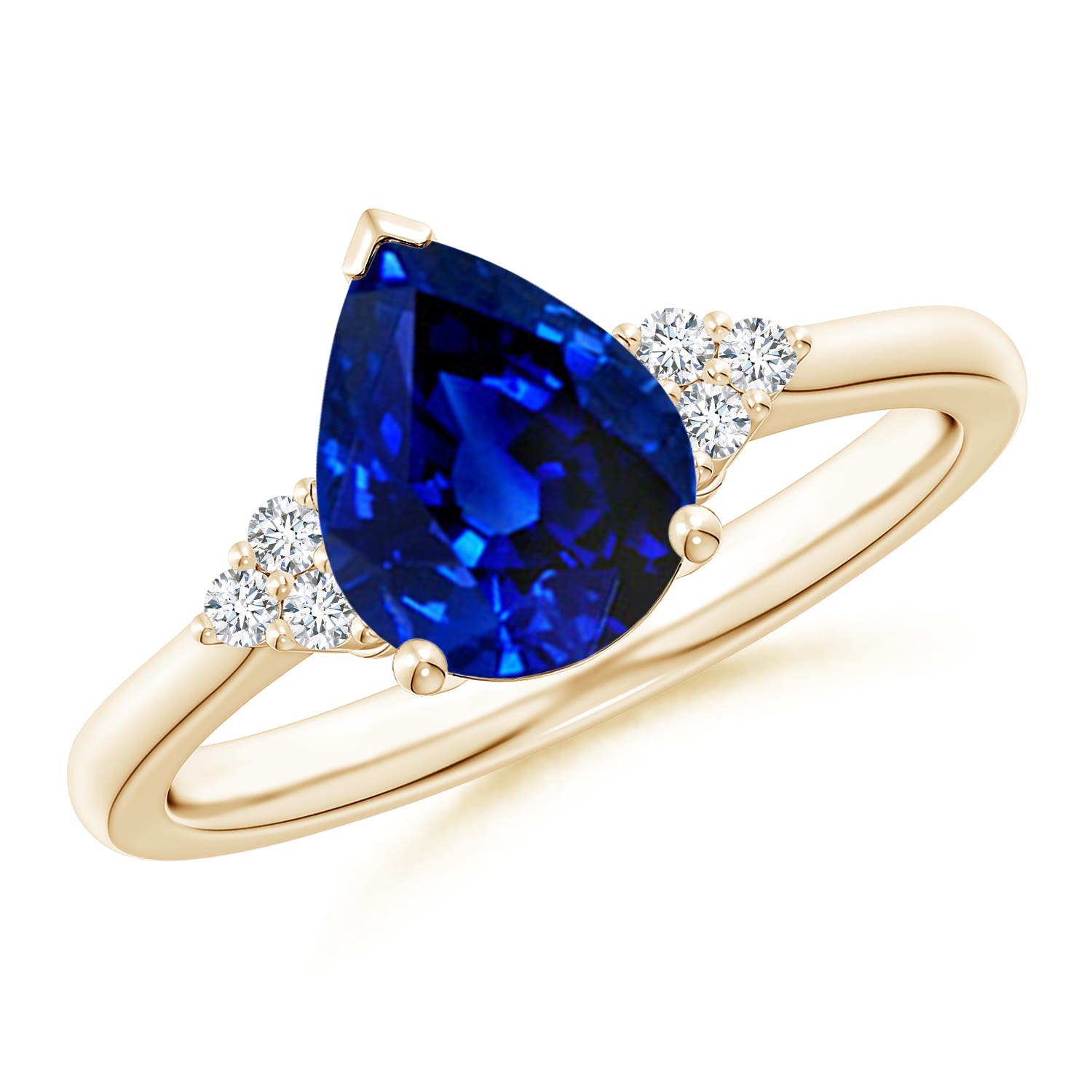 AAAA - Blue Sapphire / 1.83 CT / 14 KT Yellow Gold