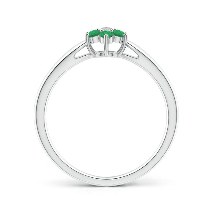 A - Emerald / 0.31 CT / 14 KT White Gold