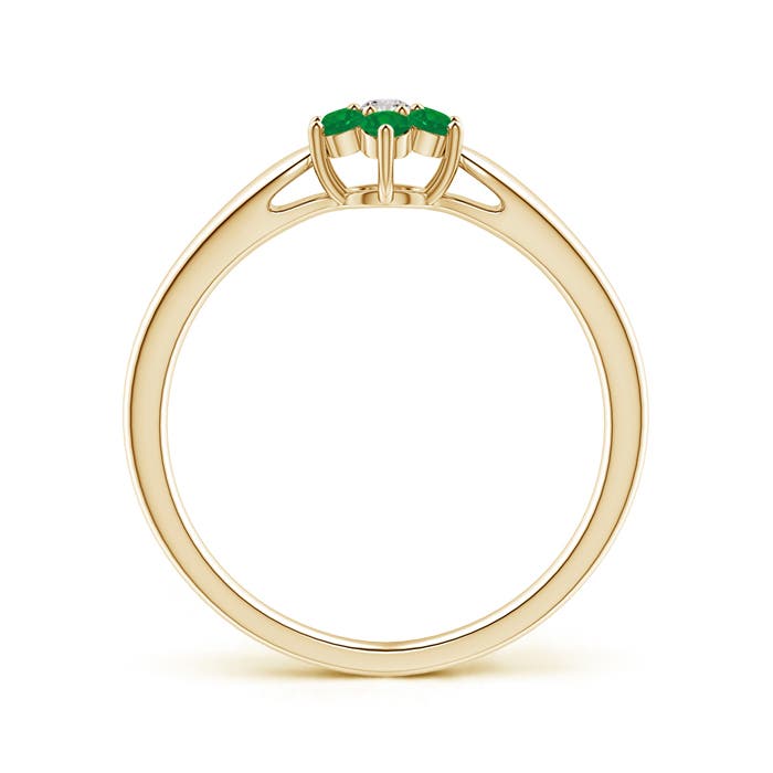 AA - Emerald / 0.31 CT / 14 KT Yellow Gold