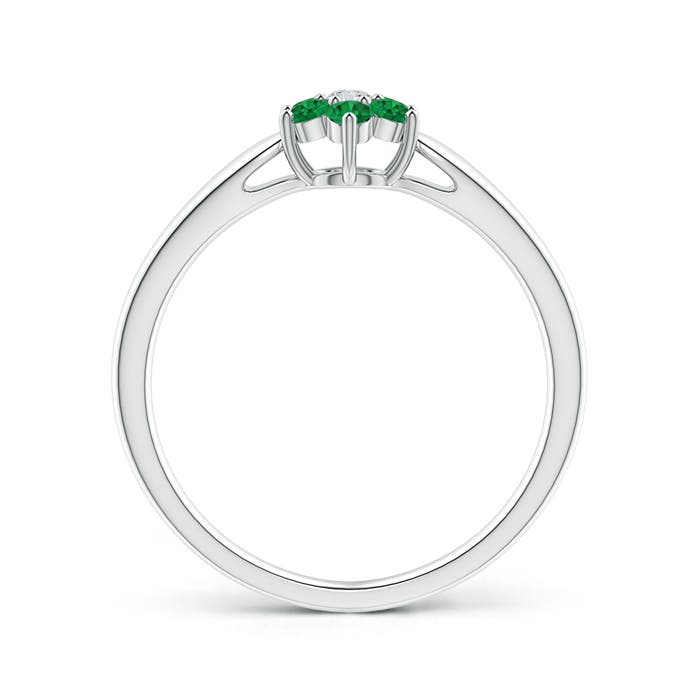 AAA - Emerald / 0.31 CT / 14 KT White Gold
