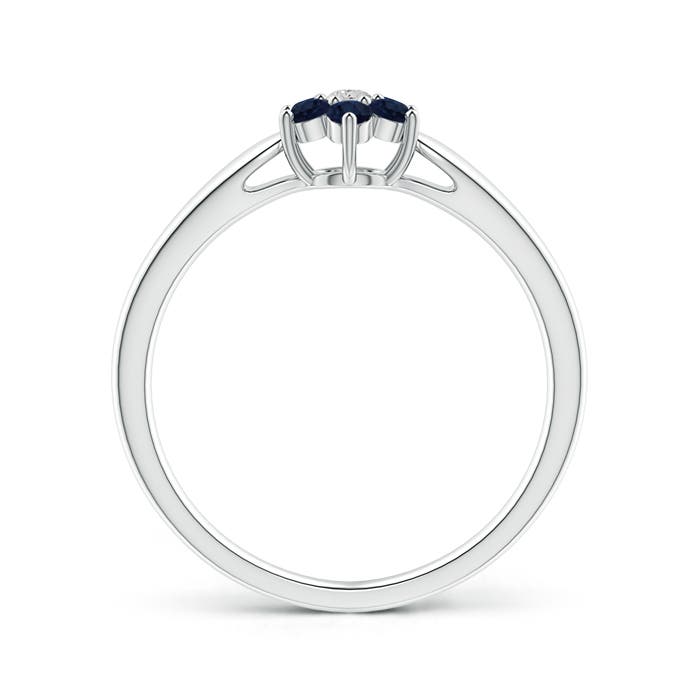 A - Blue Sapphire / 0.34 CT / 14 KT White Gold