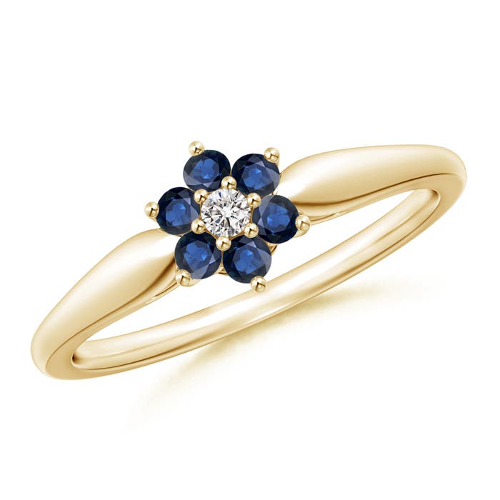 AA - Blue Sapphire / 0.34 CT / 14 KT Yellow Gold