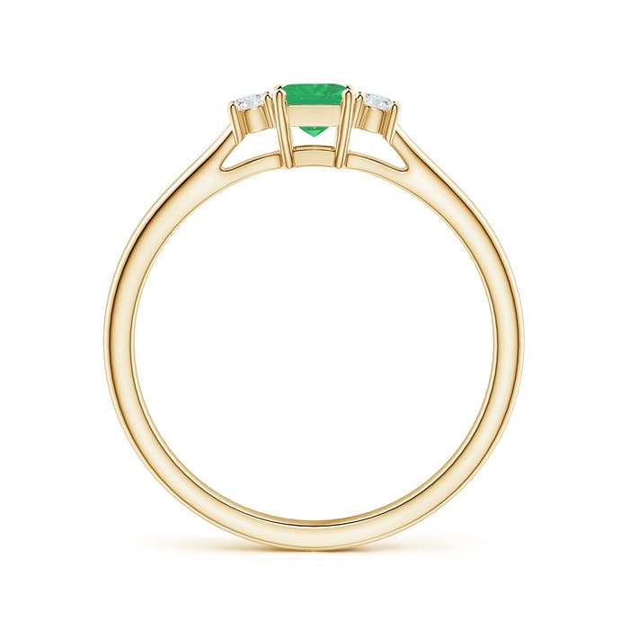 A - Emerald / 0.27 CT / 14 KT Yellow Gold
