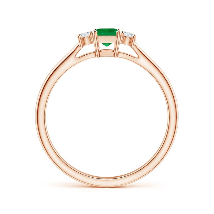 AA - Emerald / 0.27 CT / 14 KT Rose Gold
