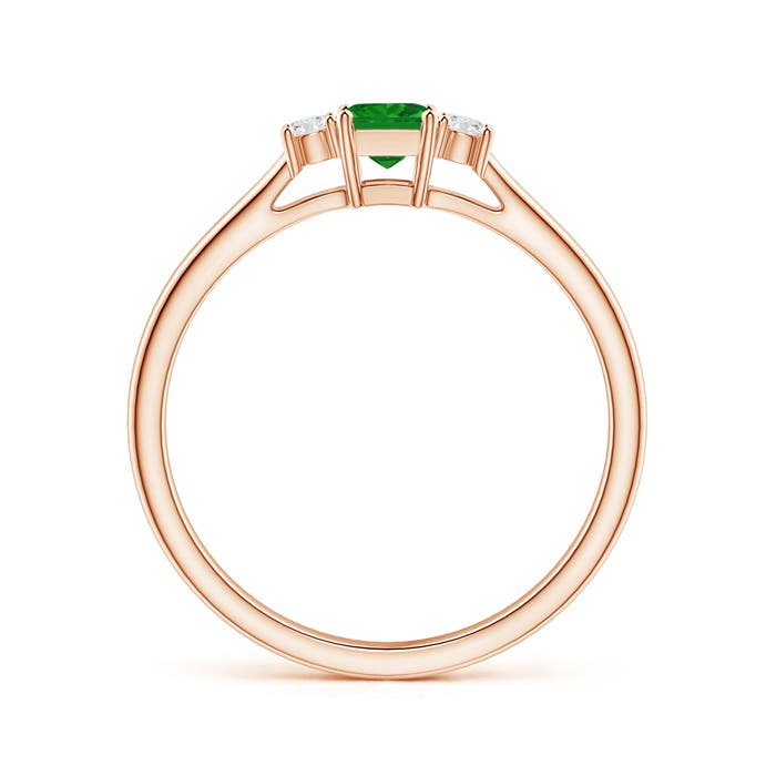 AAA - Emerald / 0.27 CT / 14 KT Rose Gold