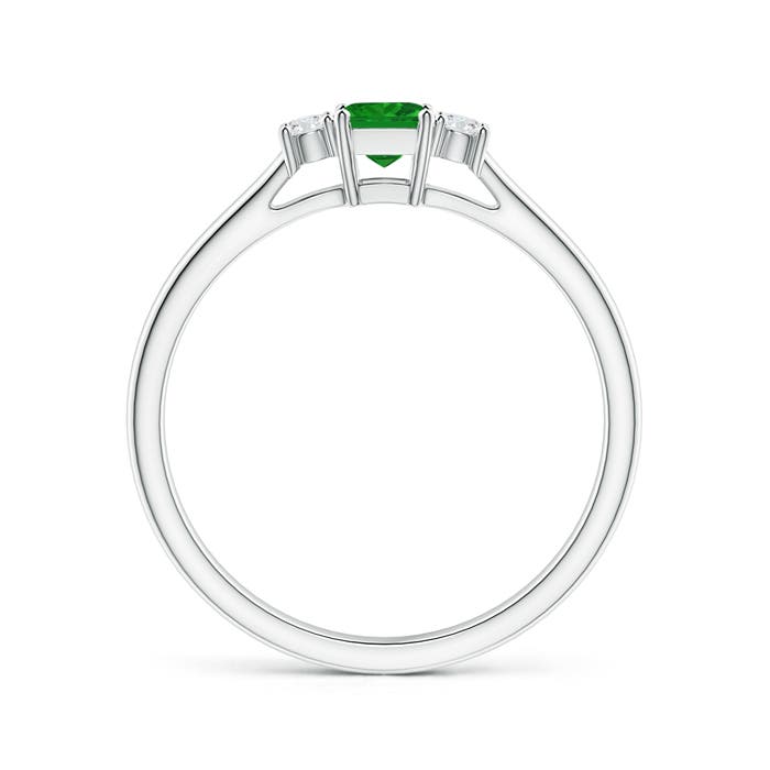 AAA - Emerald / 0.27 CT / 14 KT White Gold
