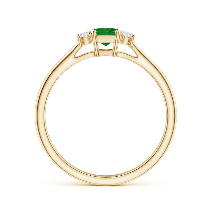 AAA - Emerald / 0.27 CT / 14 KT Yellow Gold