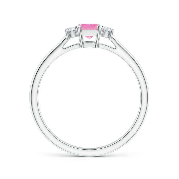 A - Pink Sapphire / 0.37 CT / 14 KT White Gold