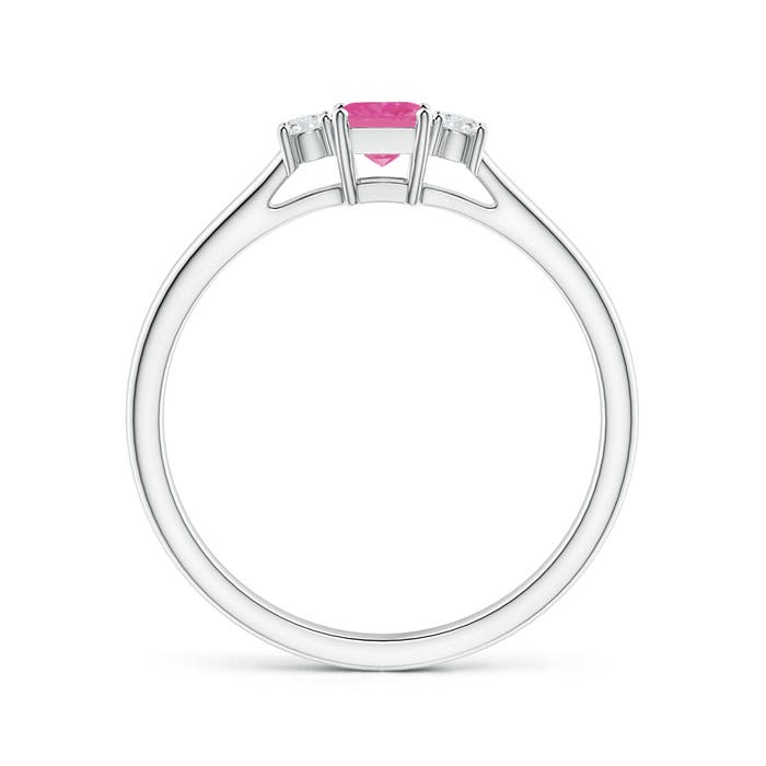 AAAA - Pink Sapphire / 0.37 CT / 14 KT White Gold