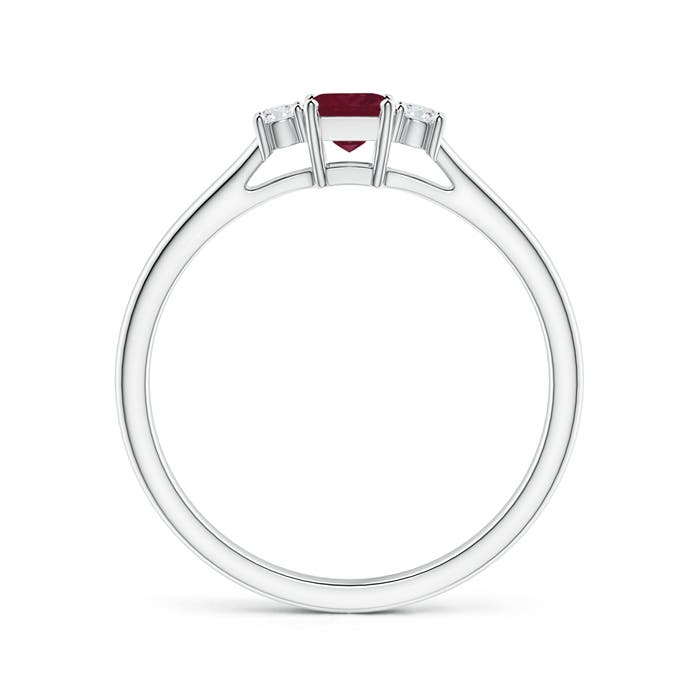 A - Ruby / 0.42 CT / 14 KT White Gold