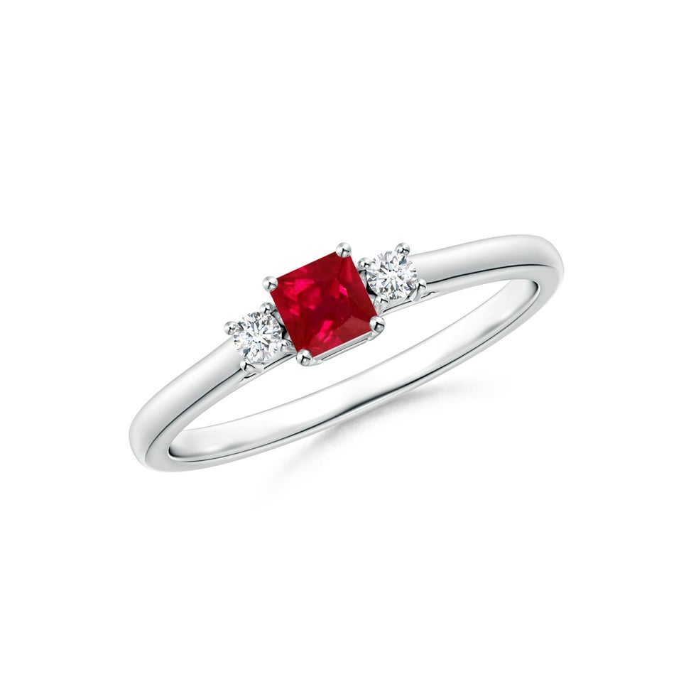 Ruby Rings Australia Square Ruby Rings in Australia | Angara