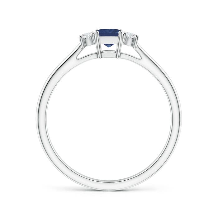 A - Blue Sapphire / 0.37 CT / 14 KT White Gold