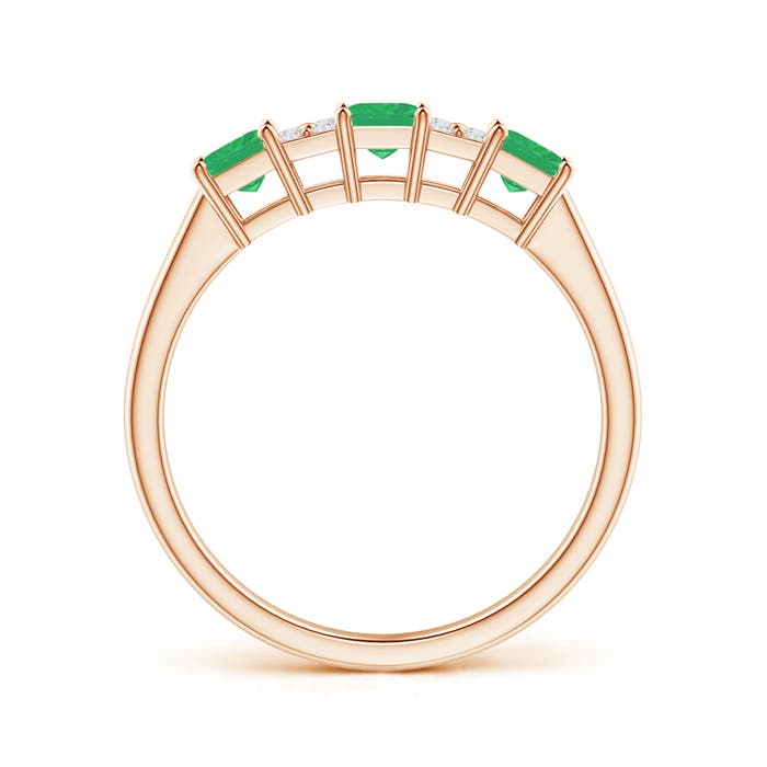 A - Emerald / 0.53 CT / 14 KT Rose Gold