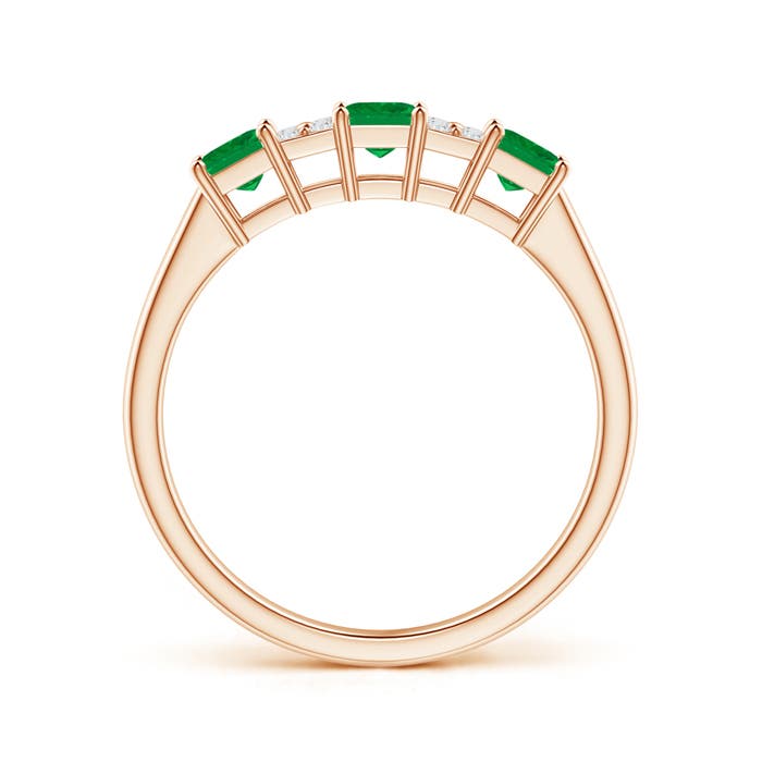 AA - Emerald / 0.53 CT / 14 KT Rose Gold