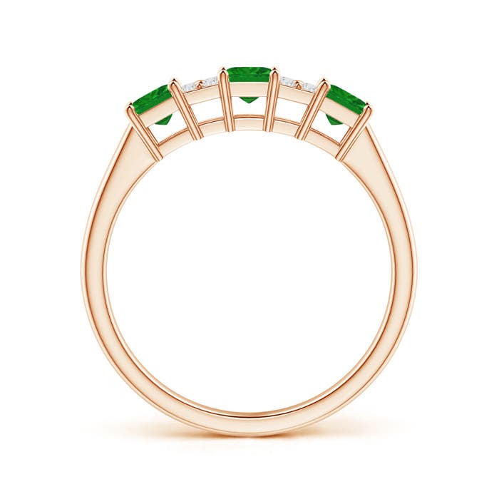 AAA - Emerald / 0.53 CT / 14 KT Rose Gold