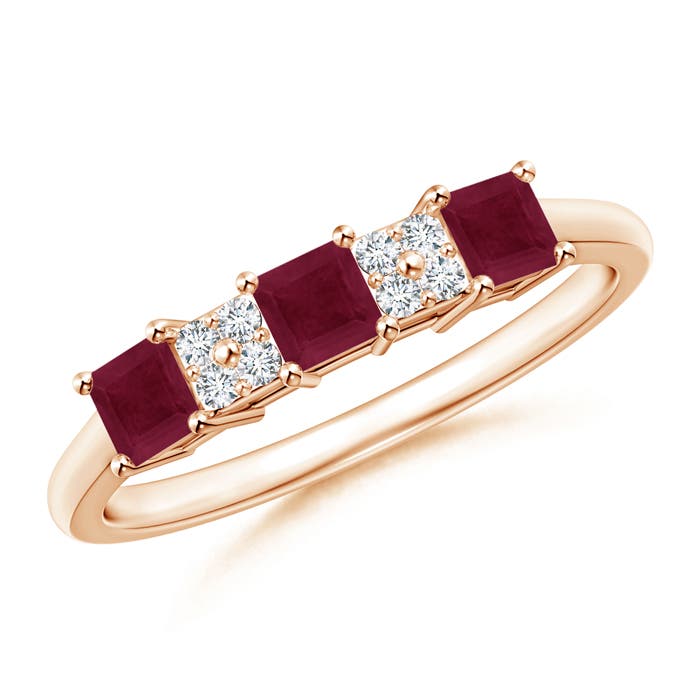 A - Ruby / 0.68 CT / 14 KT Rose Gold