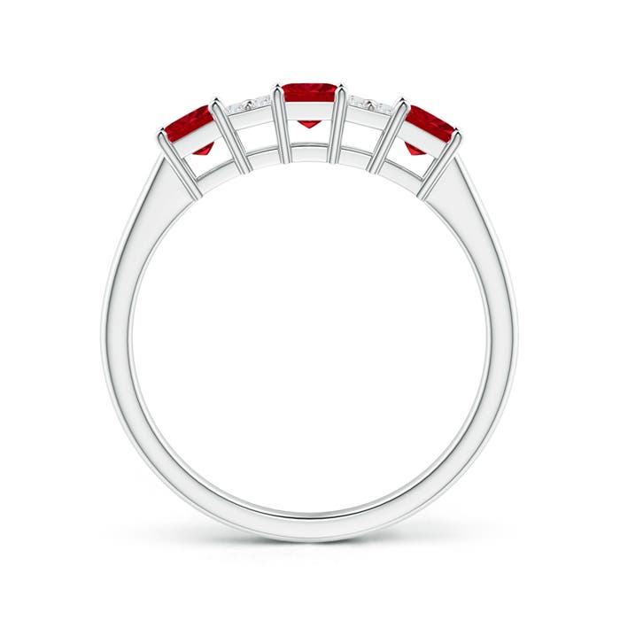 AAAA - Ruby / 0.68 CT / 14 KT White Gold