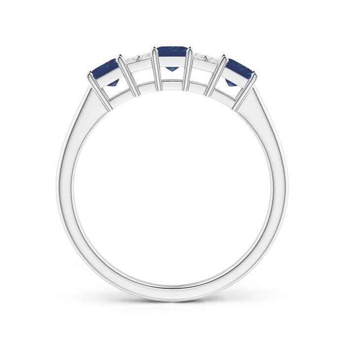 A - Blue Sapphire / 0.65 CT / 14 KT White Gold