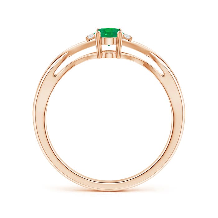 AA - Emerald / 0.45 CT / 14 KT Rose Gold