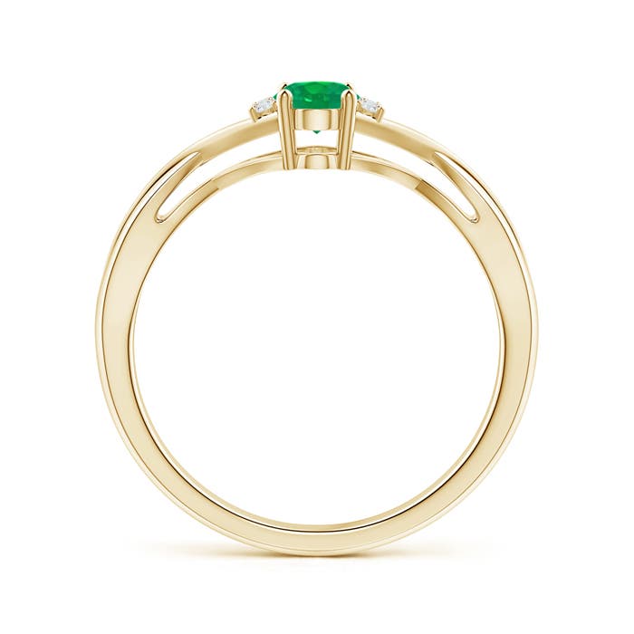 AA - Emerald / 0.45 CT / 14 KT Yellow Gold