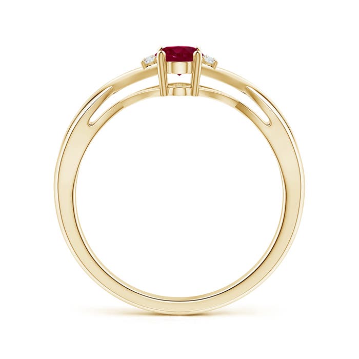 A - Ruby / 0.65 CT / 14 KT Yellow Gold