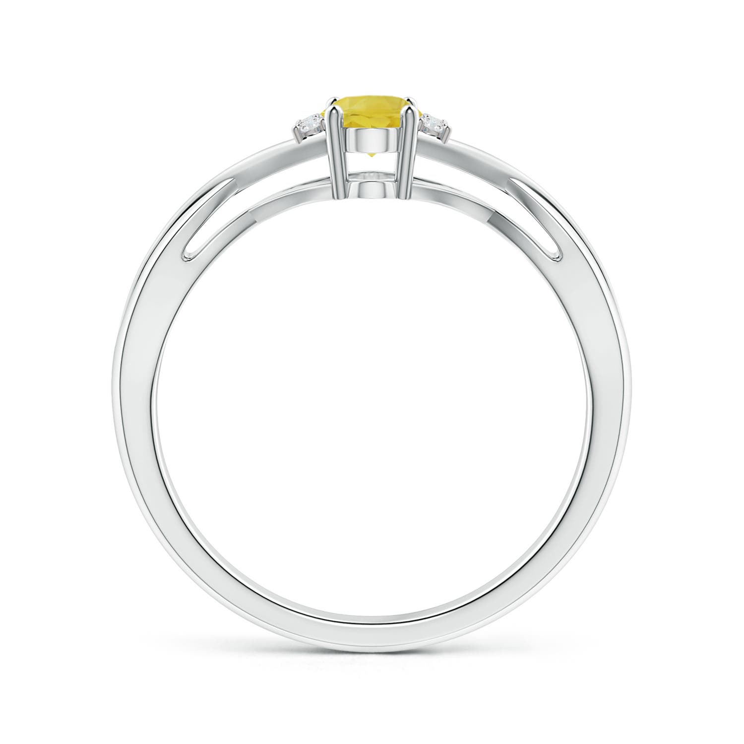 A - Yellow Sapphire / 0.71 CT / 14 KT White Gold